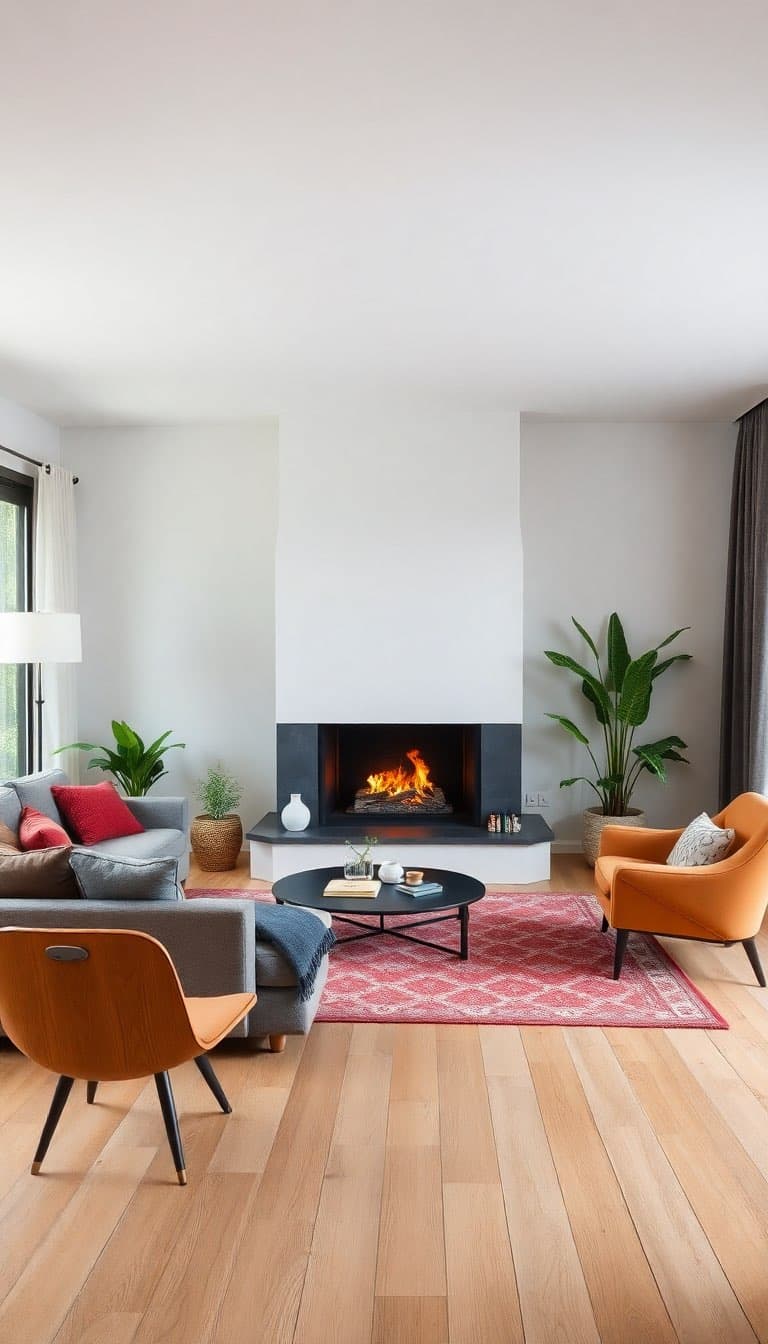 Salon avec cheminée