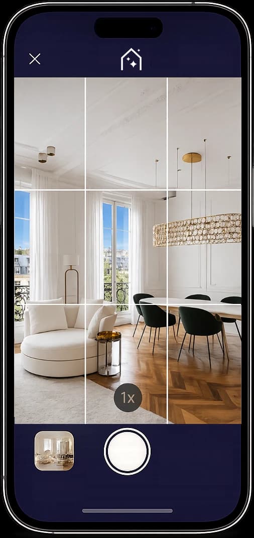 Application mobile IACrea avec home staging